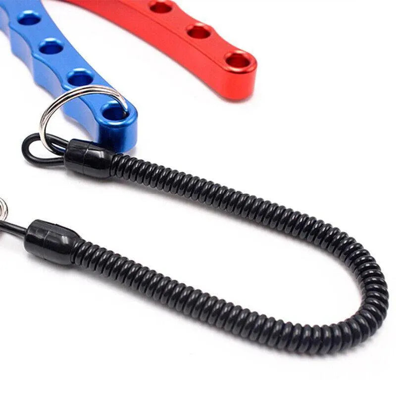 Aluminium Fishing Pliers Hook Remover Line Cutter Braid Mono Split Ring Fish Grip - Blue+Red