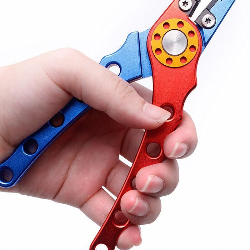 Aluminium Fishing Pliers Hook Remover Line Cutter Braid Mono Split Ring Fish Grip - Red+Silver