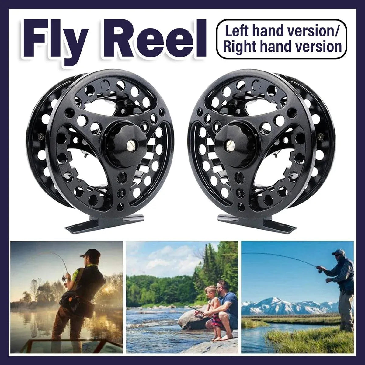 Fly Fishing Reel Line Reel Lightweight Spinning Reel Casting Reel for Fishing - Left