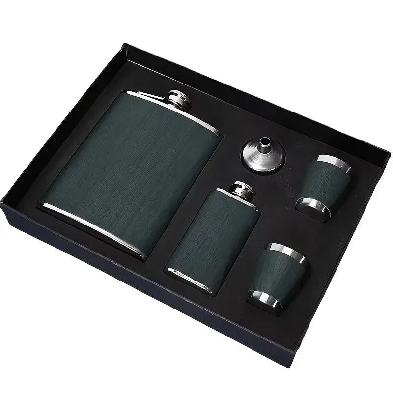 Stainless Steel Hip Flask Portable Wine Pot Flat Pocket Bottle Outdoor Travel