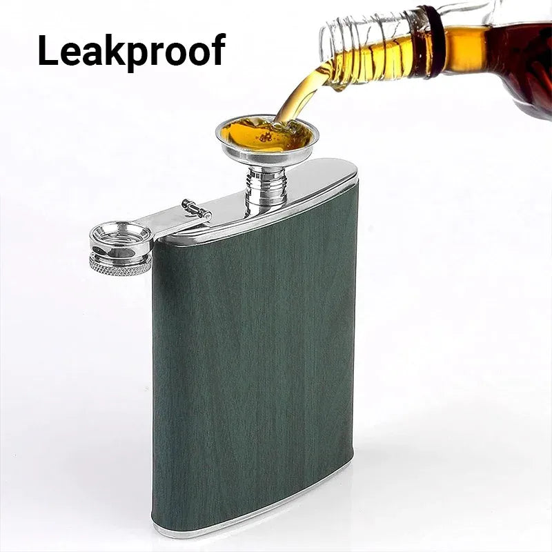 Stainless Steel Hip Flask Portable Wine Pot Flat Pocket Bottle Outdoor Travel