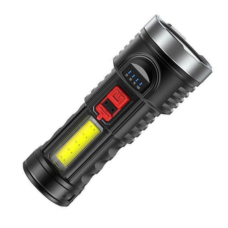 Super Bright Torch 6 Led Flashlight Usb Rechargeable Tactical Light Stock Au