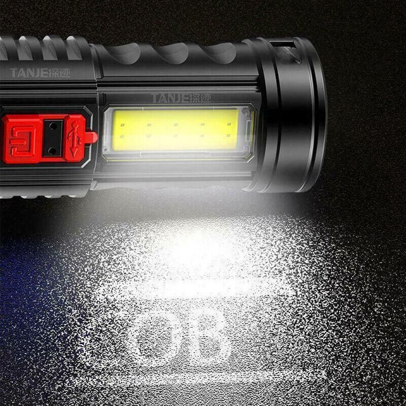 Super Bright Torch 6 Led Flashlight Usb Rechargeable Tactical Light Stock Au