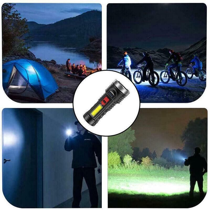 Super Bright Torch 6 Led Flashlight Usb Rechargeable Tactical Light Stock Au