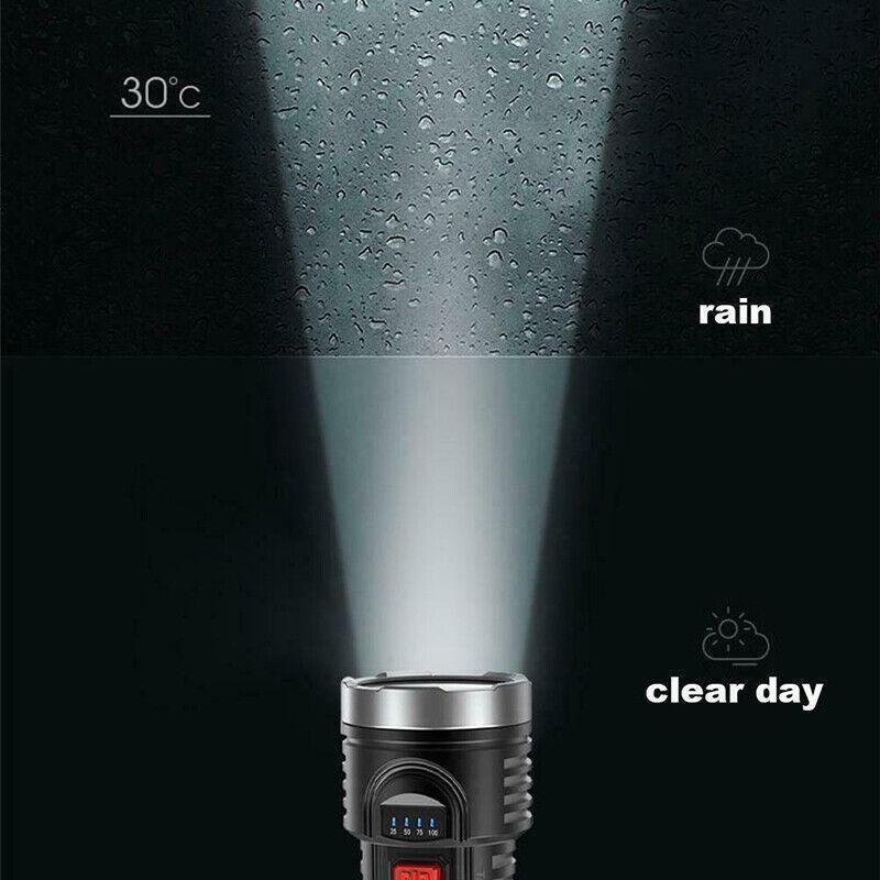 Super Bright Torch 6 Led Flashlight Usb Rechargeable Tactical Light Stock Au