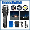 150000Lm Cree L2 Led Tactical Flashlight Usb Rechargeable Camping Hunting Torch