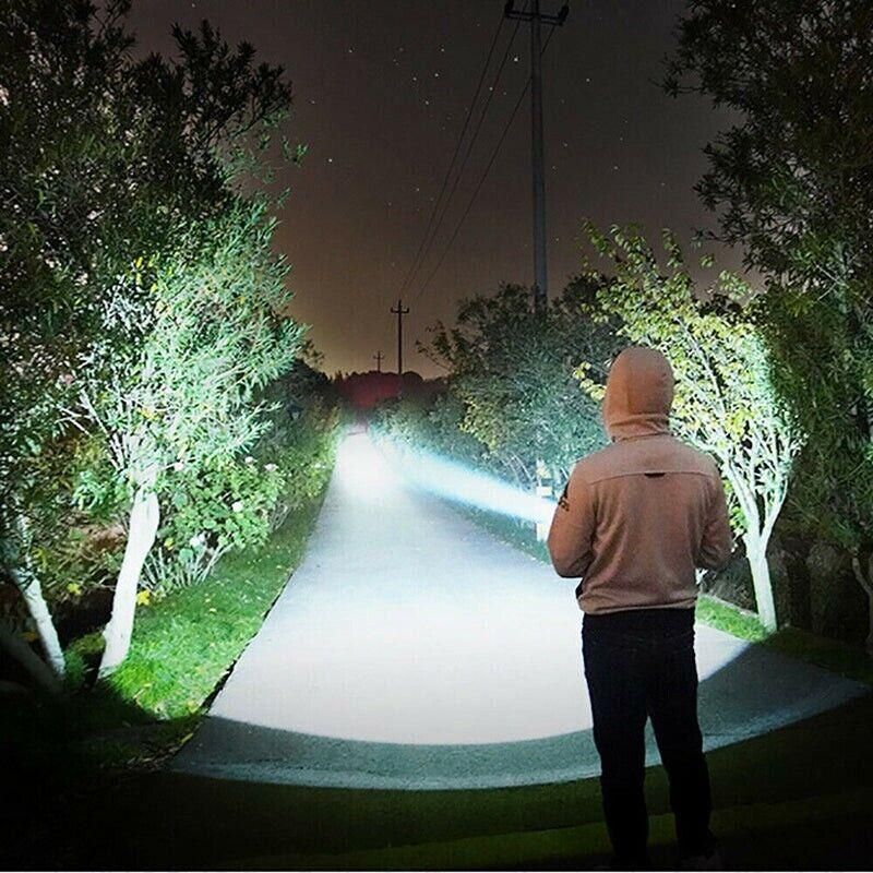 150000Lm Cree L2 Led Tactical Flashlight Usb Rechargeable Camping Hunting Torch