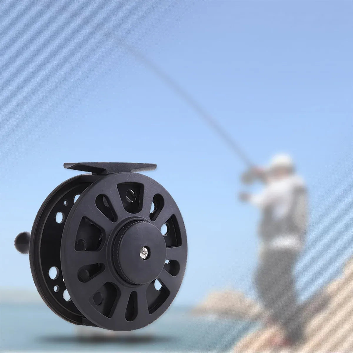 Plastic Front Wheel Fishing Gear Fly Fishing Tool Lightweight Fishing Accessory - 7.9X2.57cm