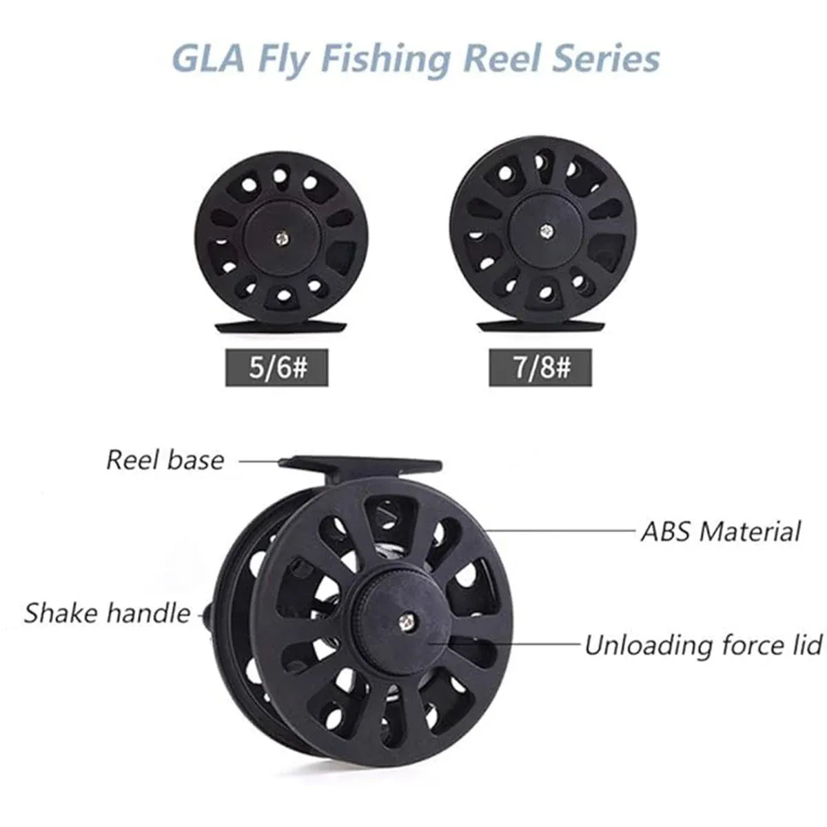 Plastic Front Wheel Fishing Gear Fly Fishing Tool Lightweight Fishing Accessory - 8.6X2.6cm