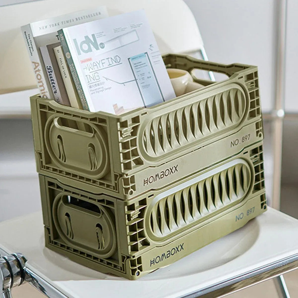 Foldable Storage Box Outdoor Organizer Collapsible Storage Container for Camping