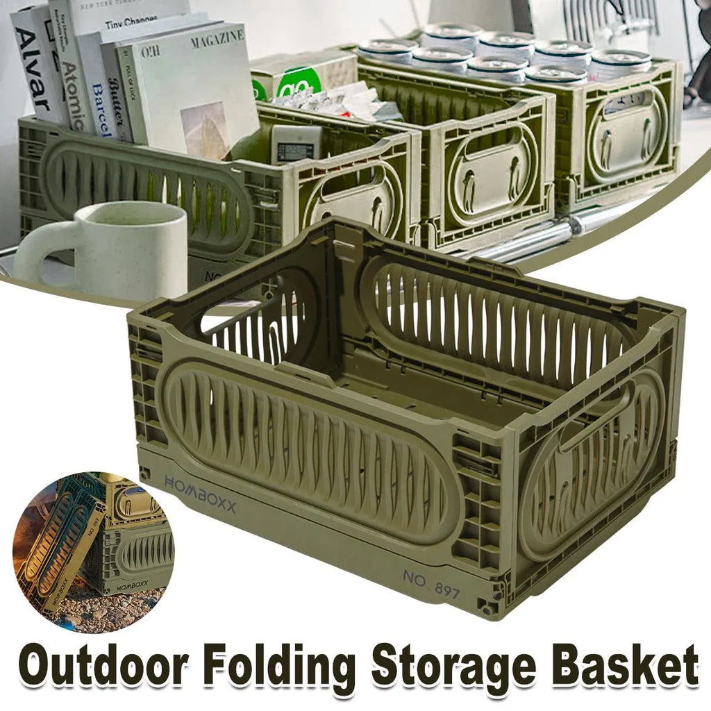 Foldable Storage Box Outdoor Organizer Collapsible Storage Container for Camping