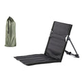 Folding Portable Camping Chair Lightweight Stool with Backrest Outdoor Bench - Black