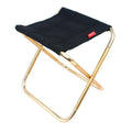 Folding Camping Chair Portable Fishing Stool Lightweight Outdoor Travel Seat - Black