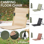 Folding Portable Camping Chair Lightweight Stool with Backrest Outdoor Bench - Green