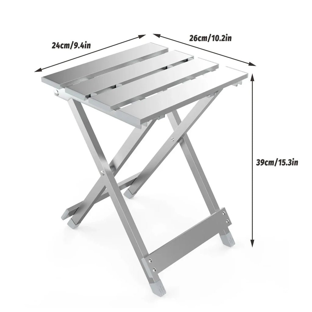 Lightweight Aluminum Alloy Folding Stool Portable for Camping Hiking Fishing