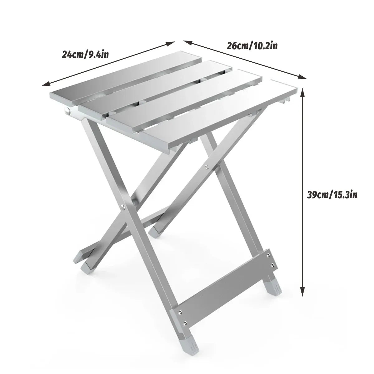Lightweight Aluminum Alloy Folding Stool Portable for Camping Hiking Fishing