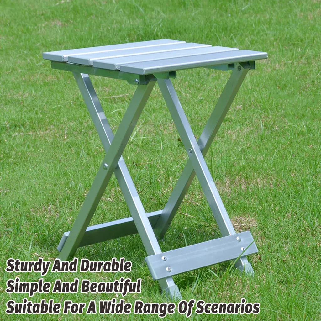Lightweight Aluminum Alloy Folding Stool Portable for Camping Hiking Fishing