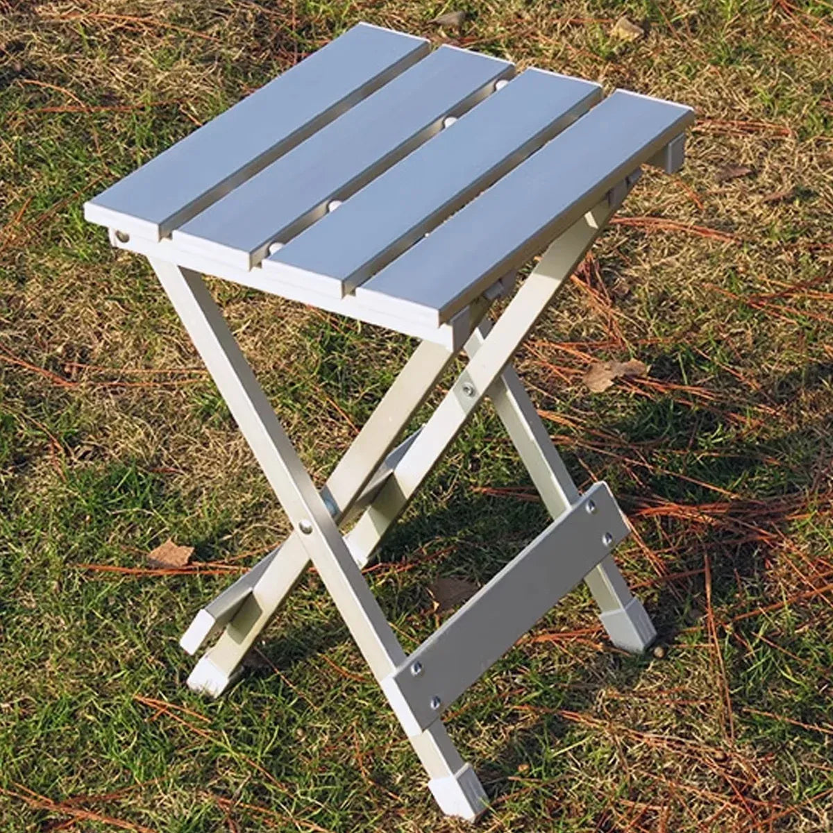 Lightweight Aluminum Alloy Folding Stool Portable for Camping Hiking Fishing