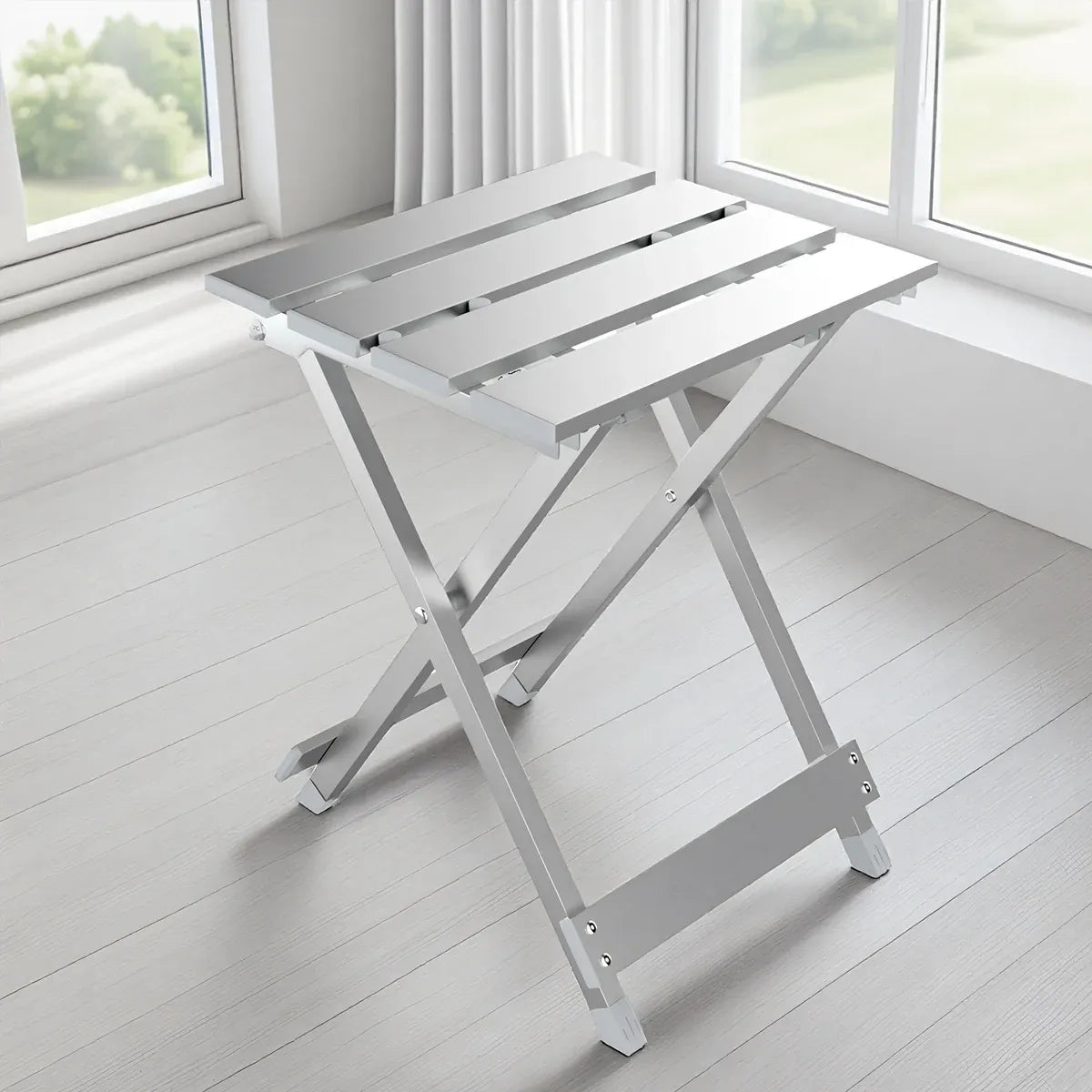 Lightweight Aluminum Alloy Folding Stool Portable for Camping Hiking Fishing