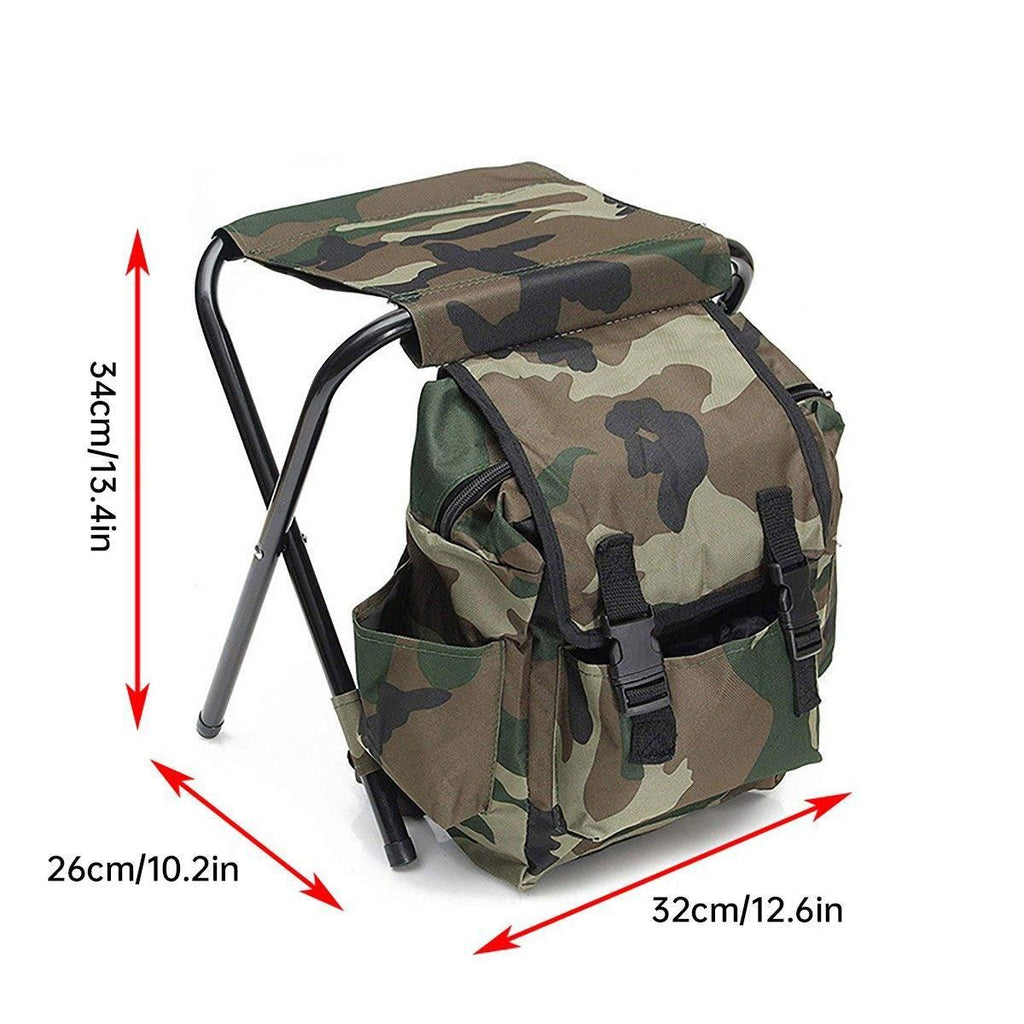 Outdoor Folding Chair Multi Functional Portable Camping Fishing Bag Stool Seat