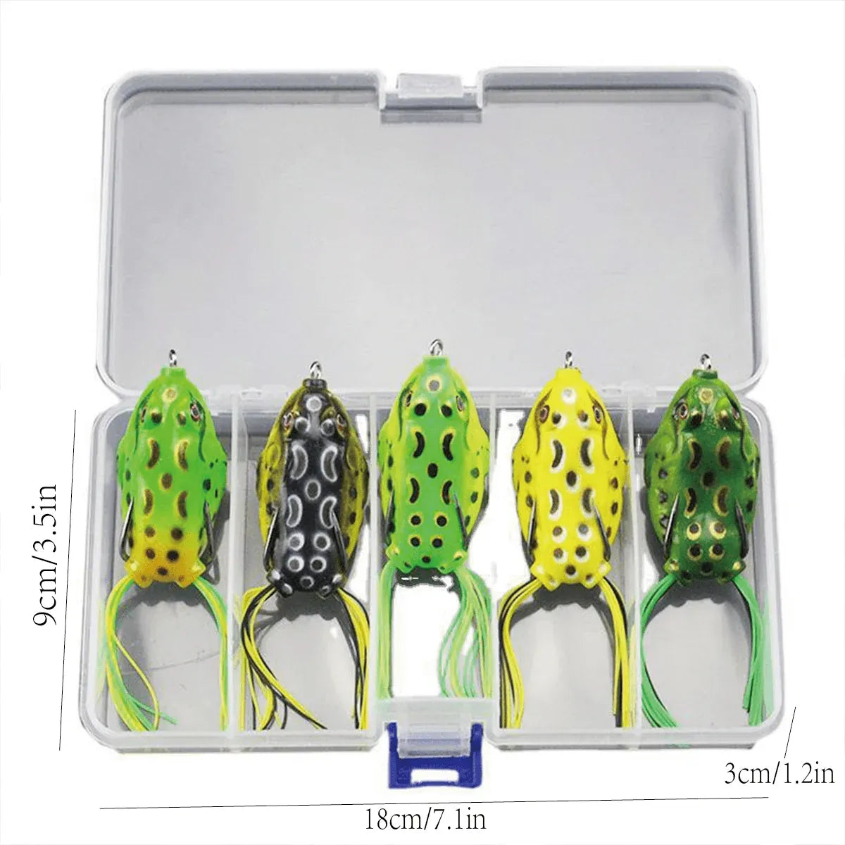 5pcs Soft Frog Lure Set Fishing Bait Frog Fake Lures for Bass Fishing Tackle