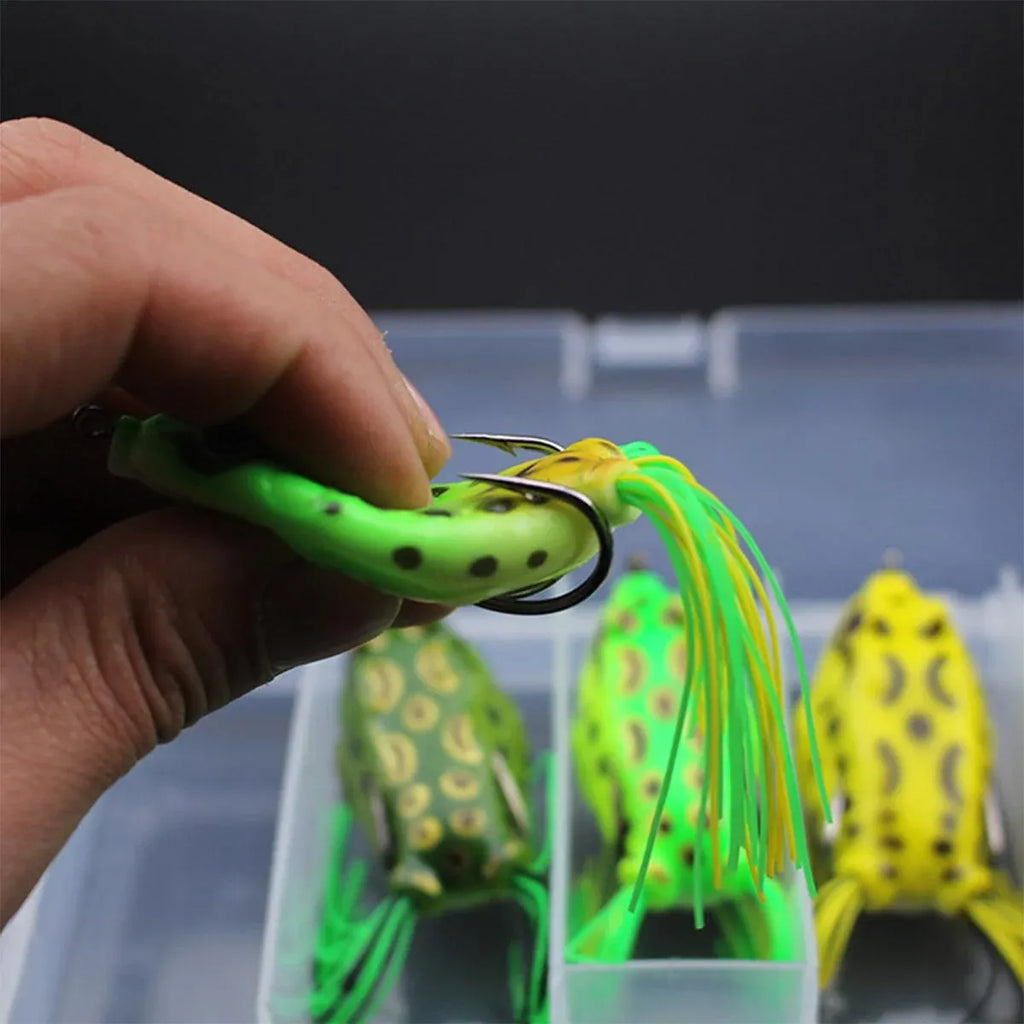 5pcs Soft Frog Lure Set Fishing Bait Frog Fake Lures for Bass Fishing Tackle