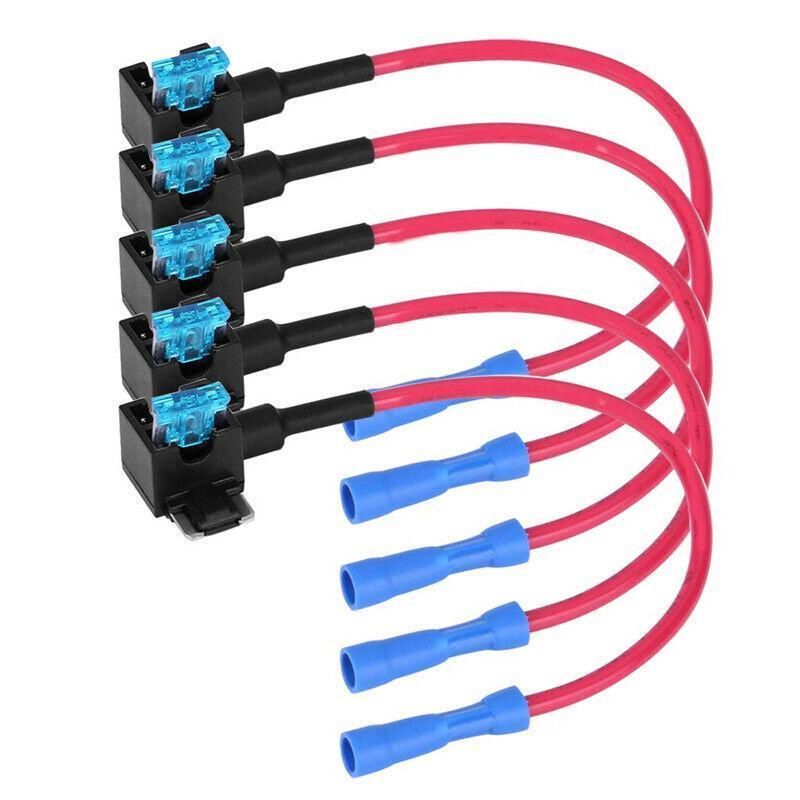 5PCS Add A Circuit Fuse Tap Car Micro Blade Fuse Box Holder 12V Low Profile