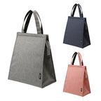 M Size Lunch Bag Thermal Insulated Box Bento Pouch Food Tote Work School Picnic - Grey
