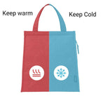 M Size Lunch Bag Thermal Insulated Box Bento Pouch Food Tote Work School Picnic - Grey