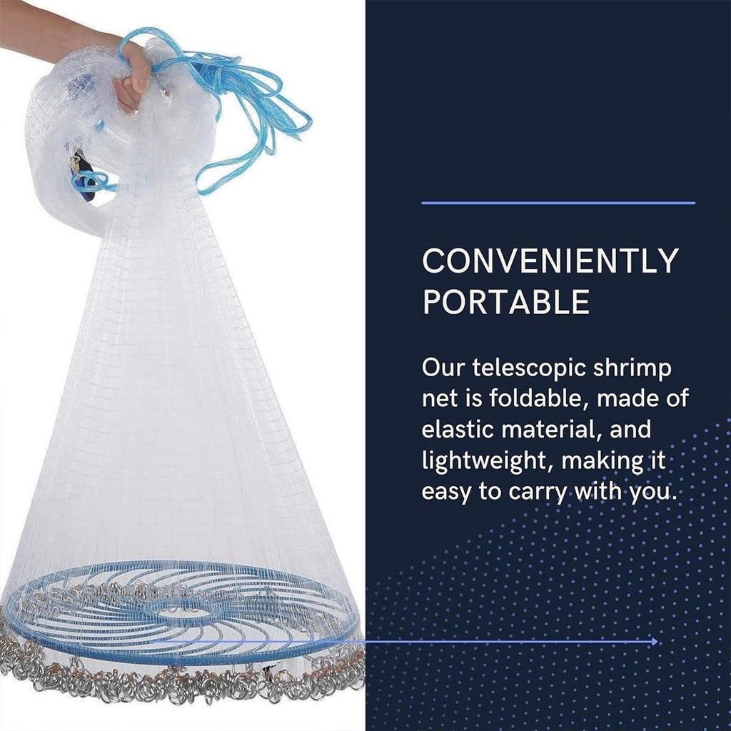Frisbee Hand Casting Fishing Net Easy Throw Bait Net Swinging Tackle Gear - 420cm