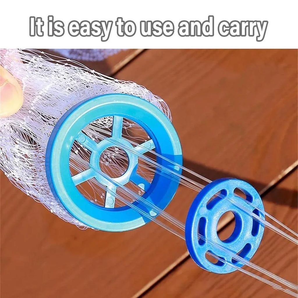 Frisbee Hand Casting Fishing Net Easy Throw Bait Net Swinging Tackle Gear - 420cm