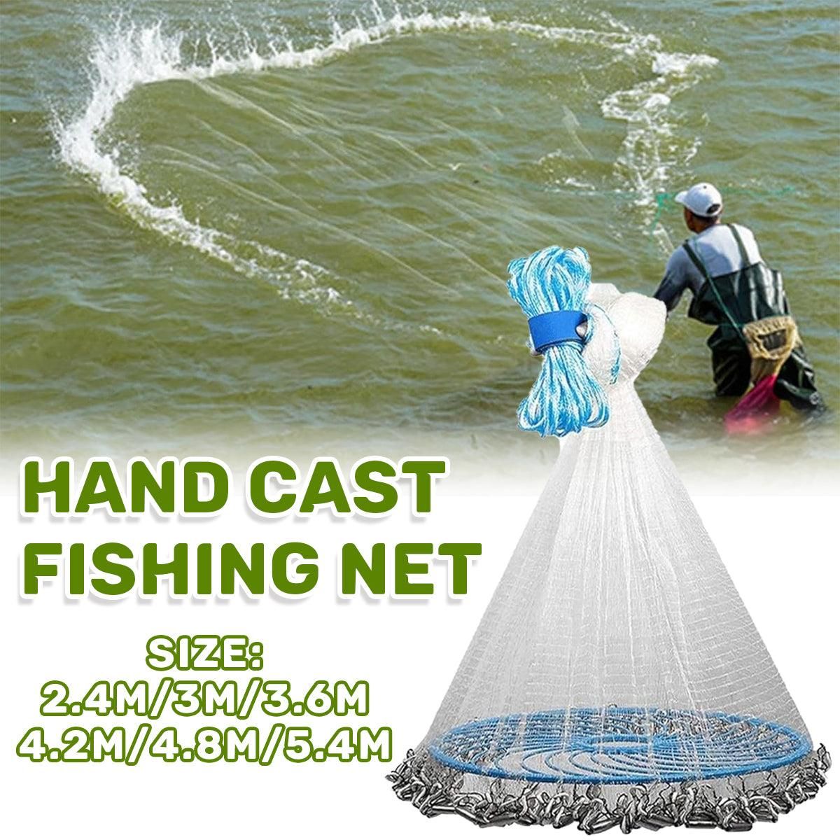 Frisbee Hand Casting Fishing Net Easy Throw Bait Net Swinging Tackle Gear - 480cm