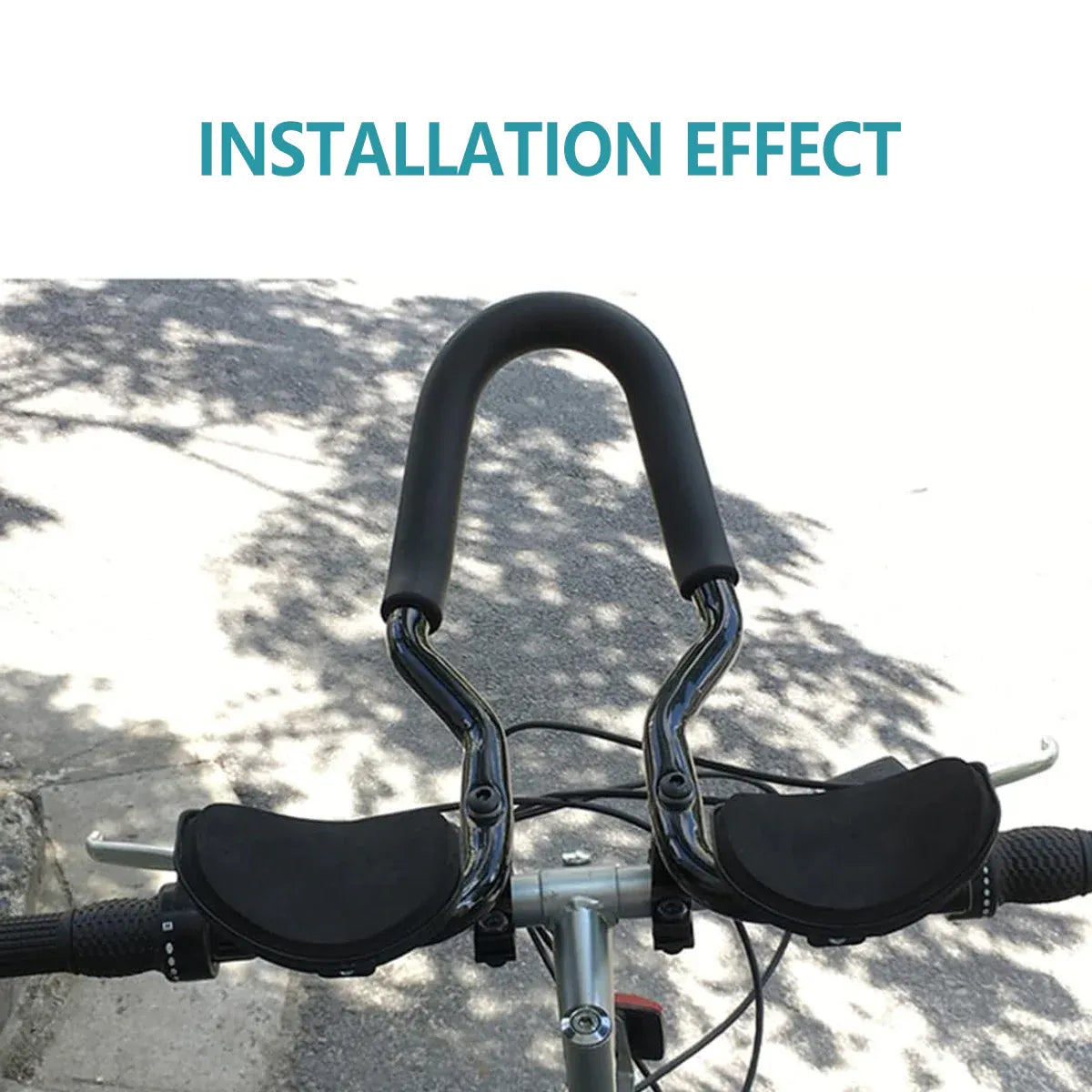 Aluminum Alloy TT Handlebar Integrated Rest Bar for Mountain Road Bike Cycling