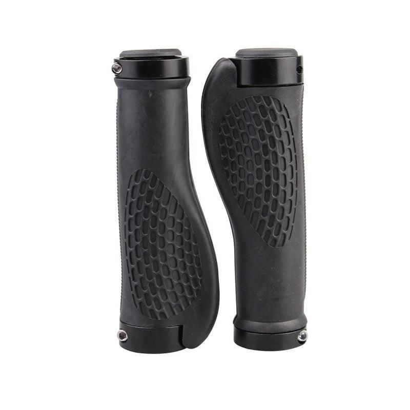 Ergonomic MTB Bike Handlebar Grips 2PCS Lock On Rubber Cycling Mountain Bicycle - Black