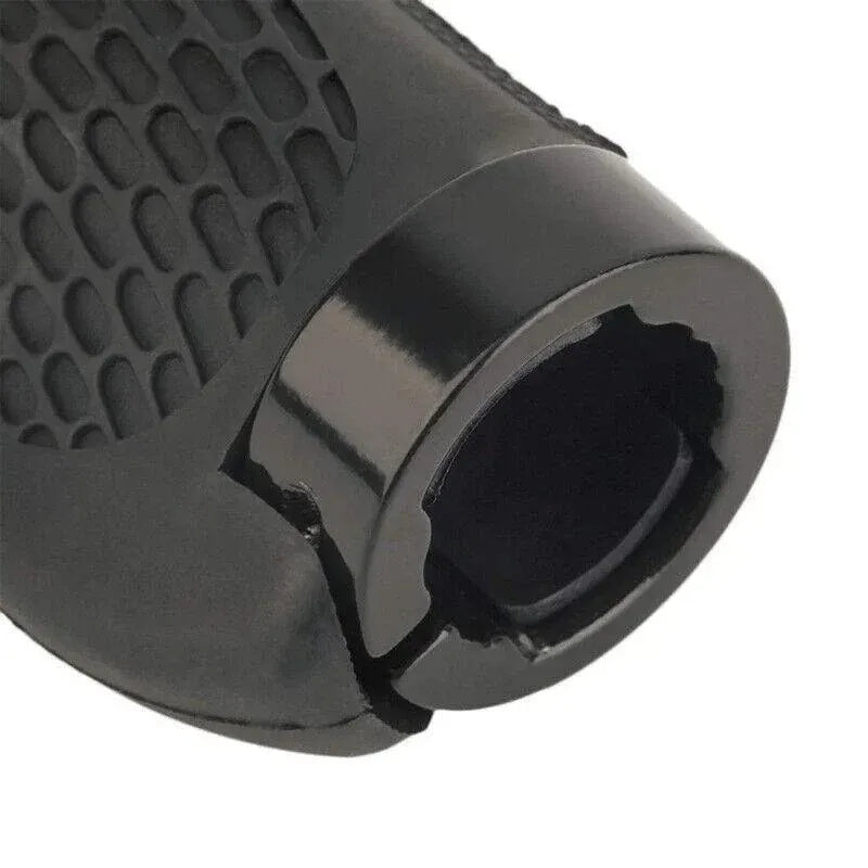 Ergonomic MTB Bike Handlebar Grips 2PCS Lock On Rubber Cycling Mountain Bicycle - Black