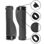 Ergonomic MTB Bike Handlebar Grips 2PCS Lock On Rubber Cycling Mountain Bicycle - Black