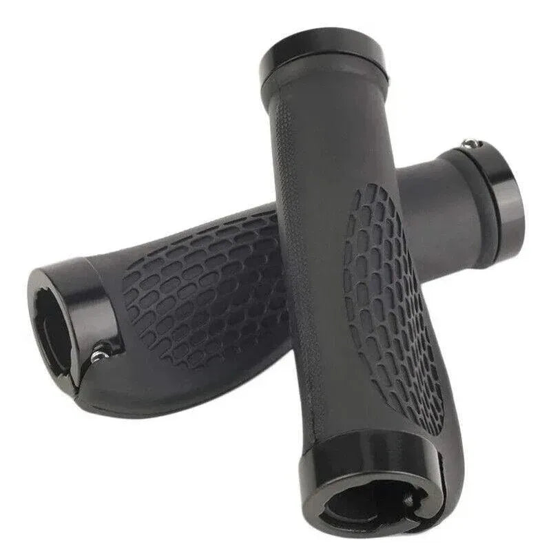 Ergonomic MTB Bike Handlebar Grips 2PCS Lock On Rubber Cycling Mountain Bicycle - Red