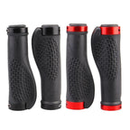 Ergonomic MTB Bike Handlebar Grips 2PCS Lock On Rubber Cycling Mountain Bicycle - Red