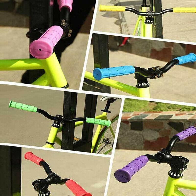 Rubber Grips For Bmx Mtb Cycle Road Mountain Bike Scooter Bicycle Handle Bar - Light Blue
