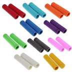 Rubber Grips For Bmx Mtb Cycle Road Mountain Bike Scooter Bicycle Handle Bar - Orange