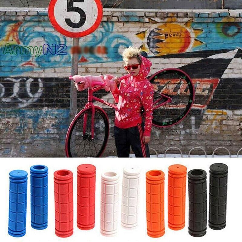 Rubber Grips For Bmx Mtb Cycle Road Mountain Bike Scooter Bicycle Handle Bar - Purple