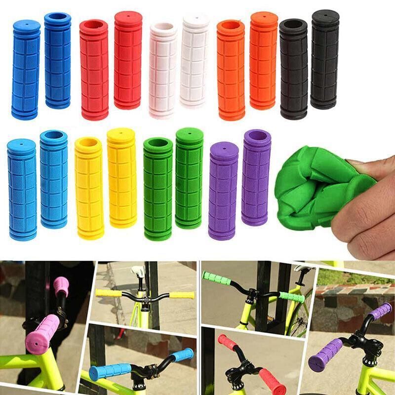 Rubber Grips For Bmx Mtb Cycle Road Mountain Bike Scooter Bicycle Handle Bar - Purple