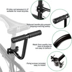Bike Rear Seat Kit Set Carrier Cushion Backrest Footrest Safe for Bicycle Use