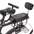 Bike Rear Seat Kit Set Carrier Cushion Backrest Footrest Safe for Bicycle Use