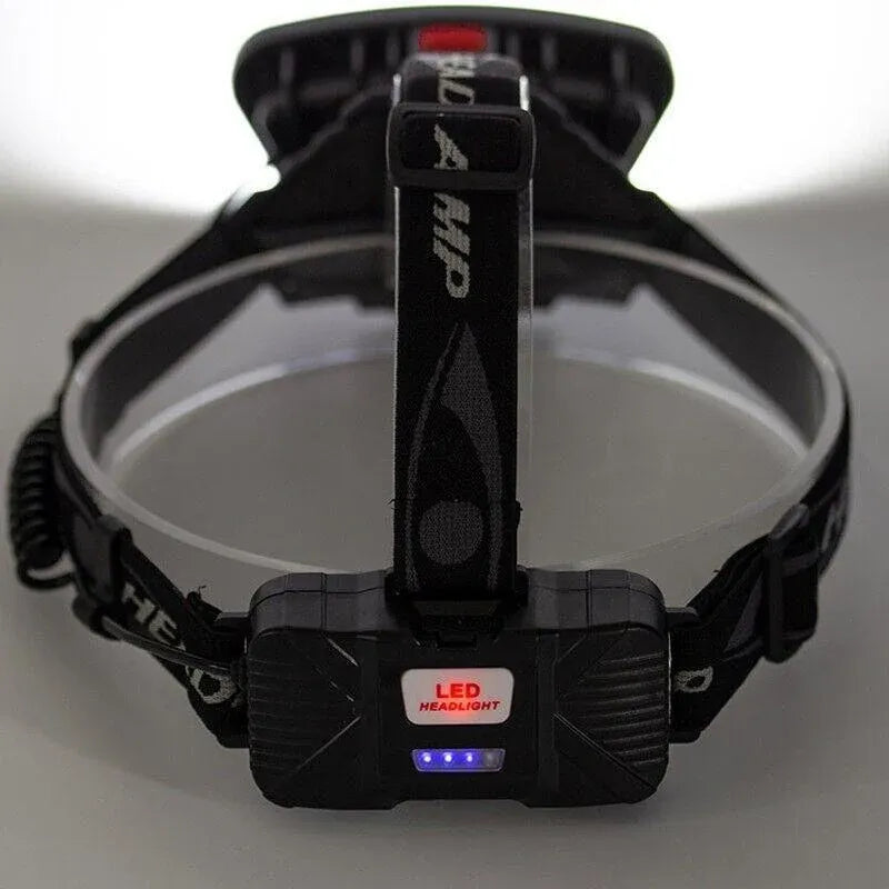 100000Lm USB Rechargeable COB+LED Headlamp Torch for Work