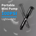 Aluminium Mini Bicycle Air Pump Bike Hand Ball Inflator Portable Cycling Tyre
