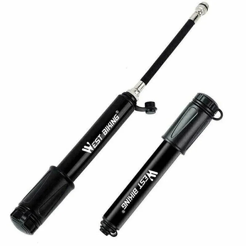 Aluminium Mini Bicycle Air Pump Bike Hand Ball Inflator Portable Cycling Tyre