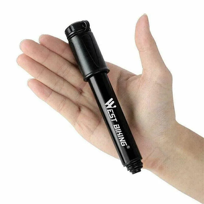 Aluminium Mini Bicycle Air Pump Bike Hand Ball Inflator Portable Cycling Tyre