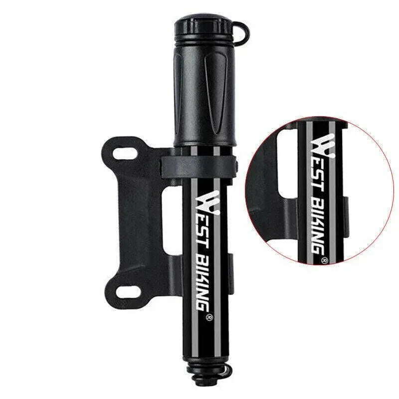 Aluminium Mini Bicycle Air Pump Bike Hand Ball Inflator Portable Cycling Tyre