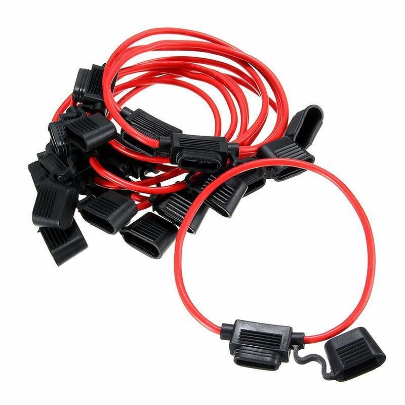 10Pcs 12V 40A Waterproof Standard Blade Inline Fuse Holder